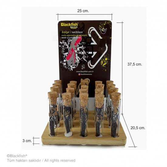 İşlemeli Ceviz Ağacı Kolye Standı B13.13