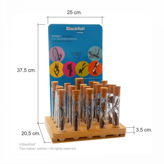 İşlemeli Ceviz Ağacı Kolye Standı B13.13