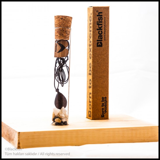 İşlemeli Ceviz Ağacı Kolye Deniz Serisi 